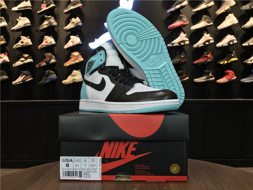 New Air Jordan 1 Chicago Gint Green Black Shoes - Click Image to Close